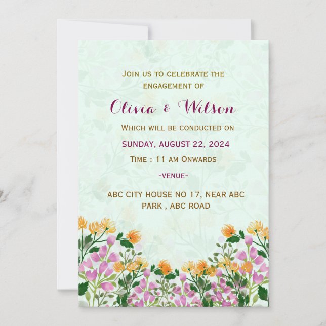 Convite de noivado (Frente)