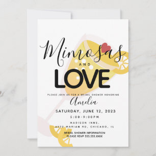 Convite de Noivado Amarelo Mimosa Preto