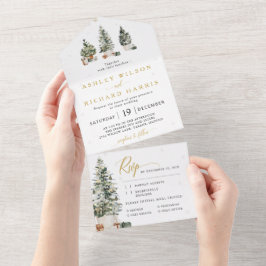 Convite de Noivado Árvore de Natal Tudo em Um