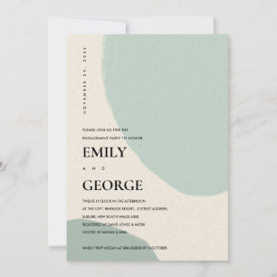 CONVITE DE NOIVADO AZUL MODERNO ABSTRATO SOFT AQUA