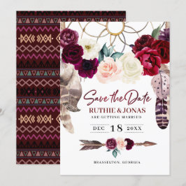 Convite de Noivado Boho Dreamcatcher Save The Date
