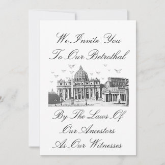 Convite de Noivado Casamento Romano