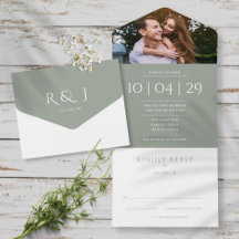 Convite de Noivado com Foto e Data de Casamento El