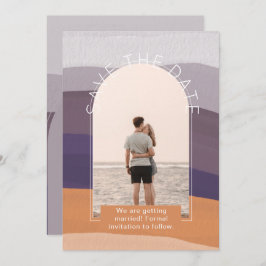 Convite de Noivado com Foto Moderna Save The Dates