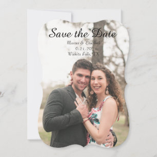 Convite de Noivado com Foto para Data de Casamento