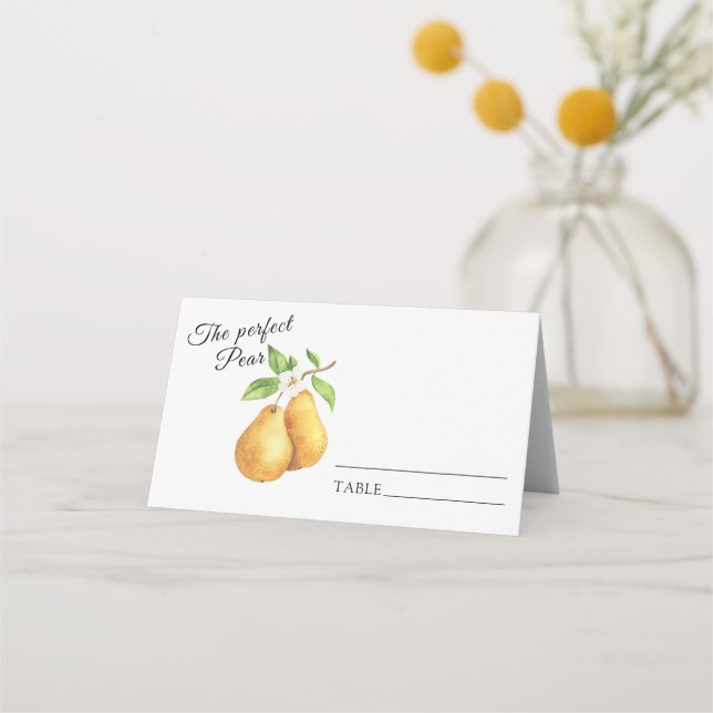Convite de noivado da Pears - cartões de lugar de  (Frente)