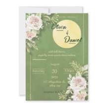 Convite de Noivado e Casamento Green Blossom