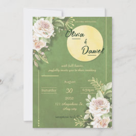 Convite de Noivado e Casamento Green Blossom