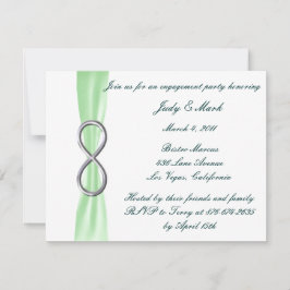 Convite de Noivado e Casamento Infinity Verde