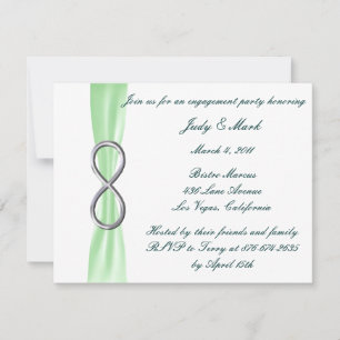 Convite de Noivado e Casamento Infinity Verde