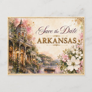 Convite de Noivado Elegante Arkansas Save the Date