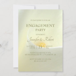 Convite de Noivado Elegante com Lírio Calla Branco