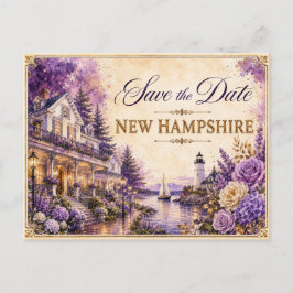 Convite de Noivado Elegante de New Hampshire para