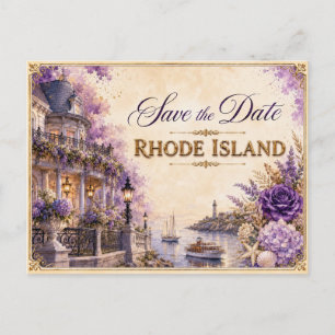 Convite de Noivado Elegante de Rhode Island para S