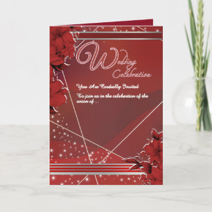 Convite de Noivado Elegante Dobrado