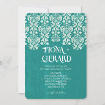 Convite de Noivado Elegante e Glamouroso com Renda