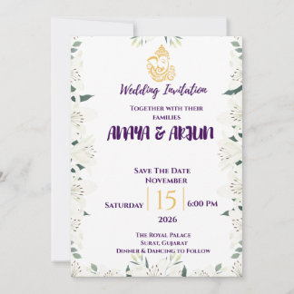 Convite de NOIVADO Floral Elegante