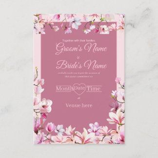 Convite de Noivado Floral Romântico