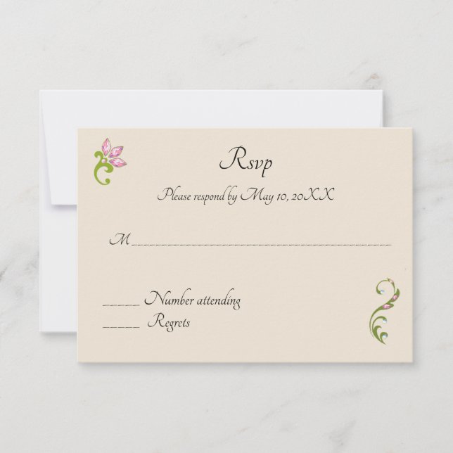 Convite de Noivado Hindu Indiano com Pavão Rsvp (Frente)