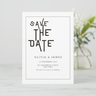 Convite de Noivado Minimalista Save The Date Capri