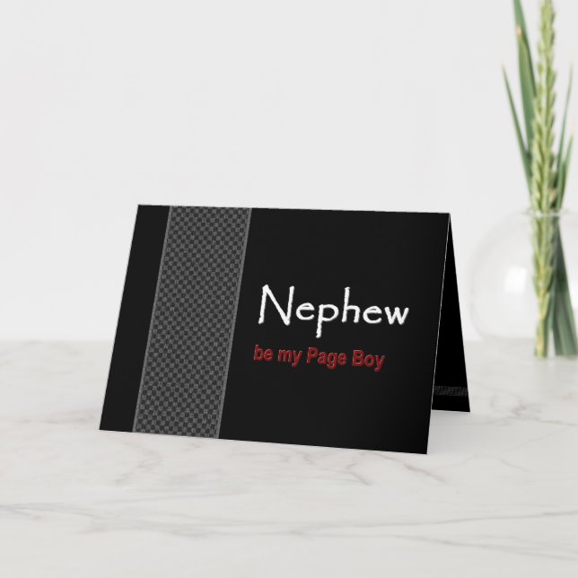 Convite de Noivado para Sobrinho Page Boy (Frente)