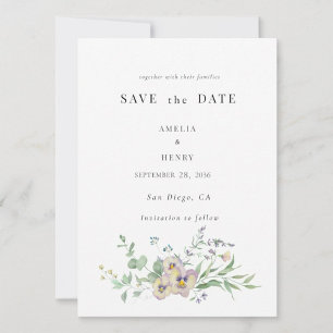 Convite de Noivado Save the Date Viola & Eucalipto