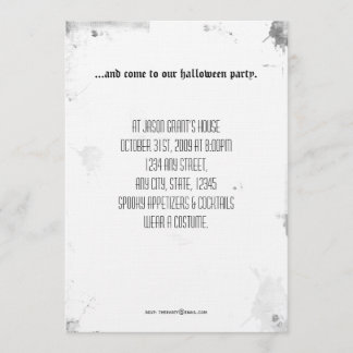 Convite Dê-nos um sinal de sua presença o Dia das Bruxas