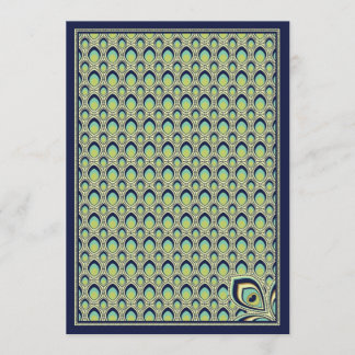 Convite de Nouveau do pavão (marinho)