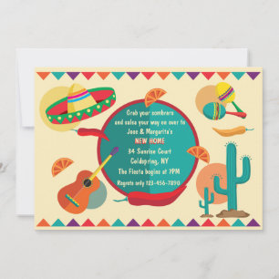 Convite de Nova Casa com Tema Mexicano