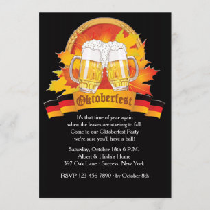 Convite de Oktoberfest da queda