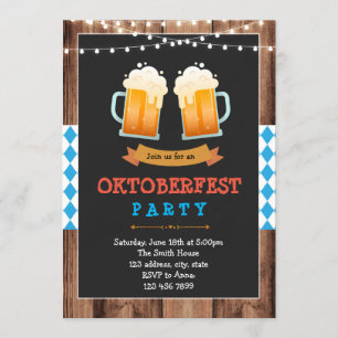 Convite de oktoberfest de cerveja vintage
