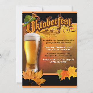 convite de oktoberfest no outono