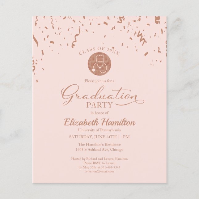 Convite de Orçamento de Festa de Formando Escolar  (Frente)