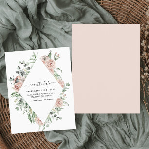 Convite de orçamento dusty pink floral para salvar