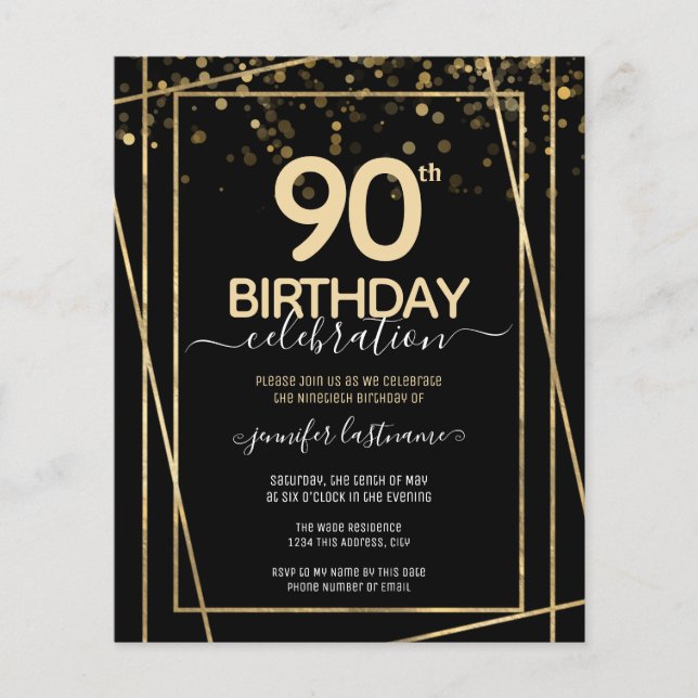 Convite de Orçamento para Festa de Aniversário de  (Frente)