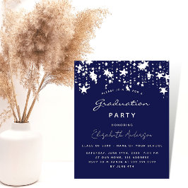 Convite de orçamento para festa de formatura azul 