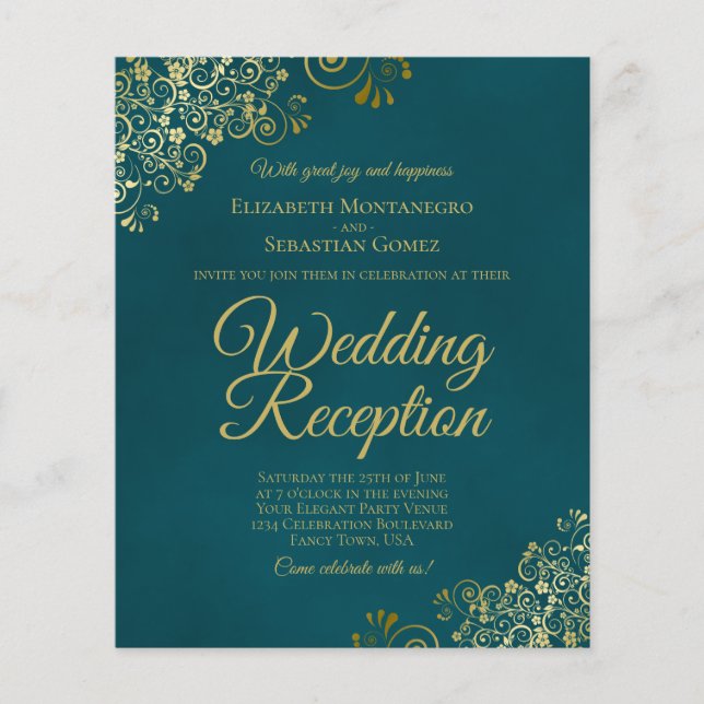 Convite de Orçamento para Recepção de Casamento em (Frente)