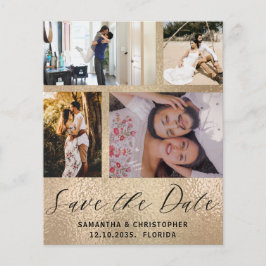 Convite de orçamento para salvar a data de 4 fotos