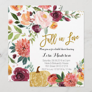 Convite de Outono Abobrinha Marsala Apaixonar