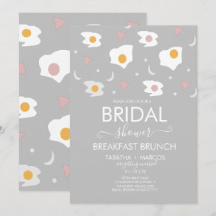 Convite de Padrão de Brunch de Ovos para Café da M