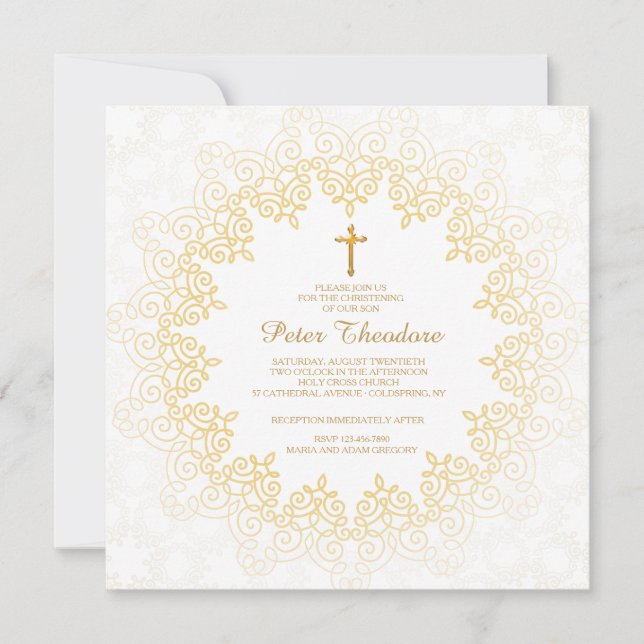 Convite de Padrão Dourado (Frente)