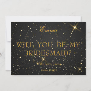 Convite de Padrinho de Ouro Brilhante