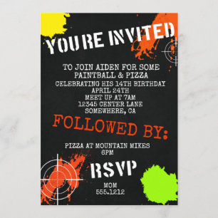 CONVITE DE PAINTBALL