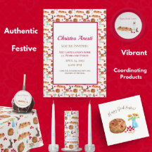 Convite de Pão Tsoureki Feliz Páscoa em Aquarela