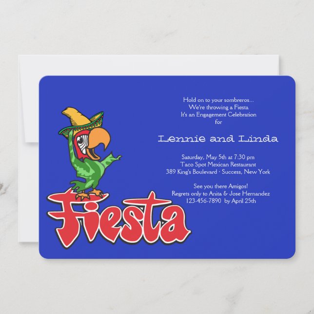 Convite de Papagaio de Festa (Frente)