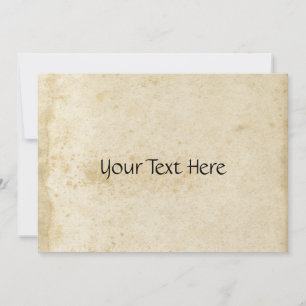 Convite de papel manchado antiguidade