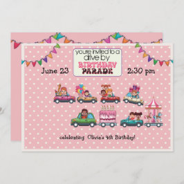 Convite de Parada de Aniversário para Rapariga