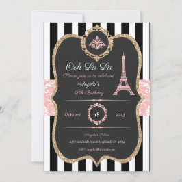 Convite de Paris, Aniversário em Paris, Chá de Noi