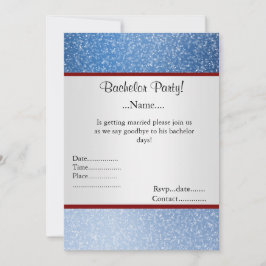 CONVITE DE PARTES DE BACHELOR DE DISCO Azul