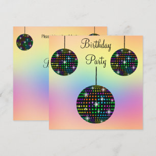 CONVITE DE PARTES DE TEMA DO PASTEL DISCO